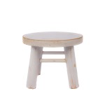 Banquinho de madeira Branco 